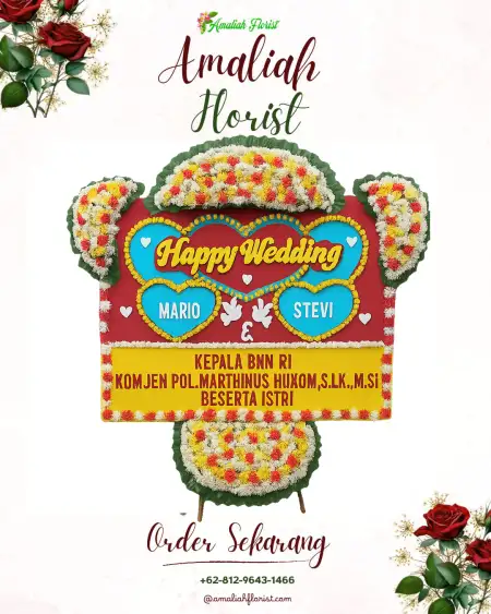 Papan Bunga Pernikahan Poboya